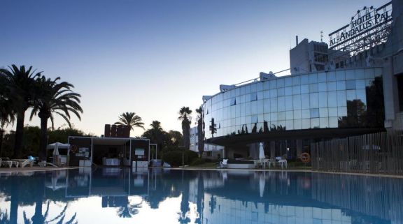 The Silken Al Andalus Hotel's lovely main pool in staggering Costa de la Luz.