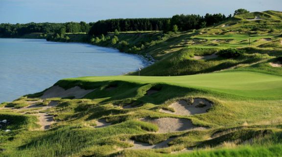 Whistling Straits's lovely golf course in dramatic Wisconsin.