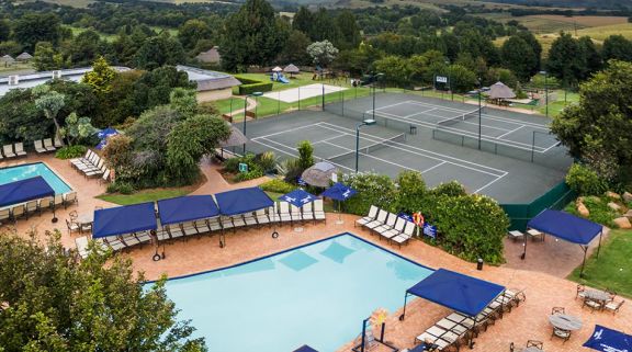 The Champagne Sports Resort's scenic main pool within marvelous South Africa.