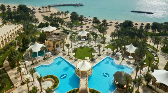 The InterContinental Doha's impressive main pool in astounding Qatar.