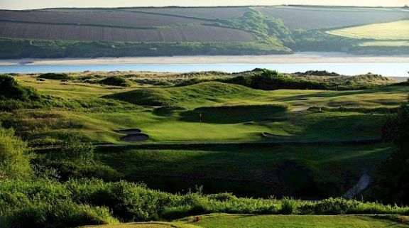 St Enodoc Church course view in West Country England