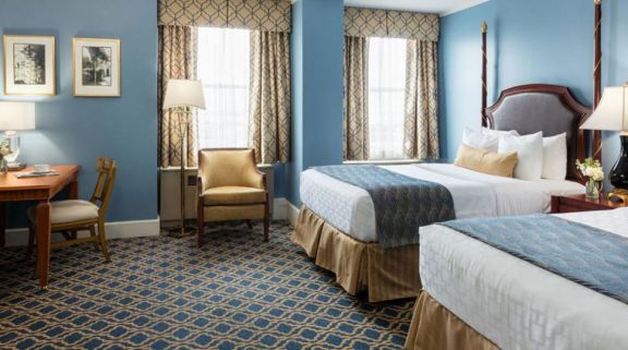 The Francis Marion Hotel's lovely twin room in sensational South Carolina.